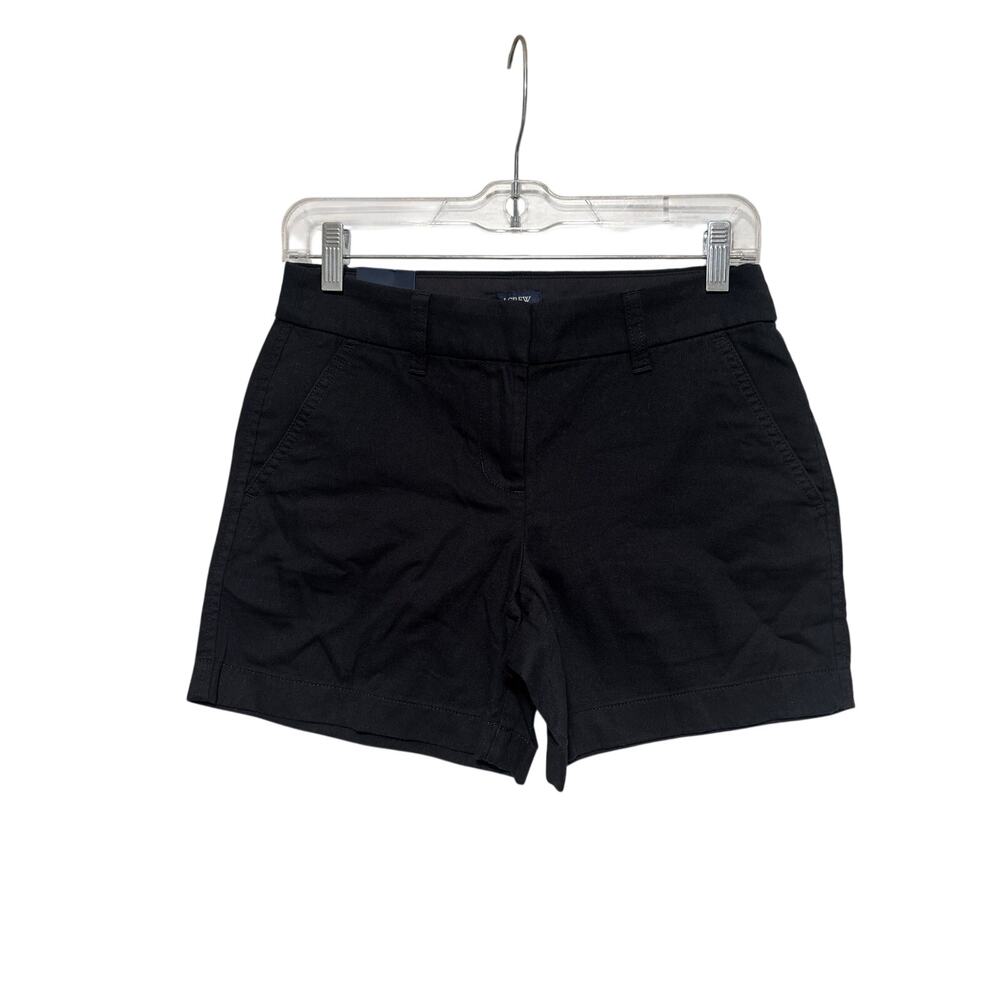 J.Crew Women's Black 5 Inch Cotton Chino Shorts Size 00 NWT - Picture 2 of 9